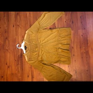 Gorgeous mustard yellow boho blouse